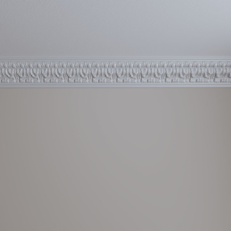4 1/2"H x 3 7/8"P x 6"F x 94 1/2"L Colton Egg & Dart Acanthus Crown Moulding