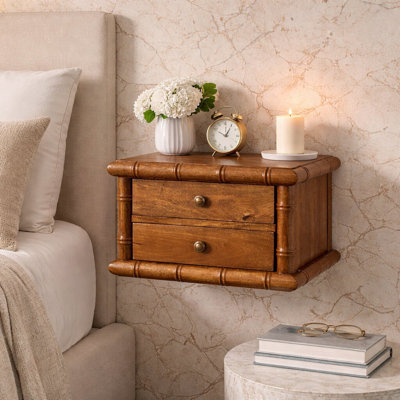 44cm W Solid Wood Bedside Table
