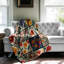 Jeté Floral Fusion Patchwork - 1 pièce Sherpa B Premium-762958986