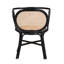 Chaise de salle à manger moderne en rotin de style bohémien avec détails tissés