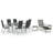Azryel Rectangular 10 - Piecce 9 - Person Dining Set