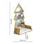 Glass Christmas Tree Marble Stocking Holder H30Cm W14Cm D10Cm