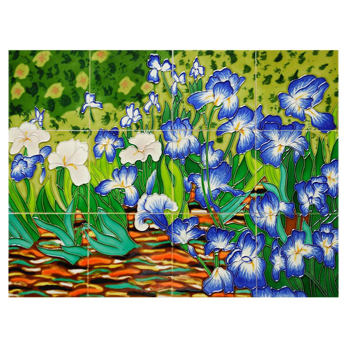 Irises 6" x 6" Ceramic Tile