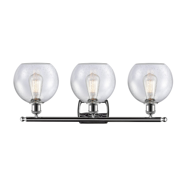Éclairage pour salle de bain 3 lumières Cindi, DEL, Chrome poli