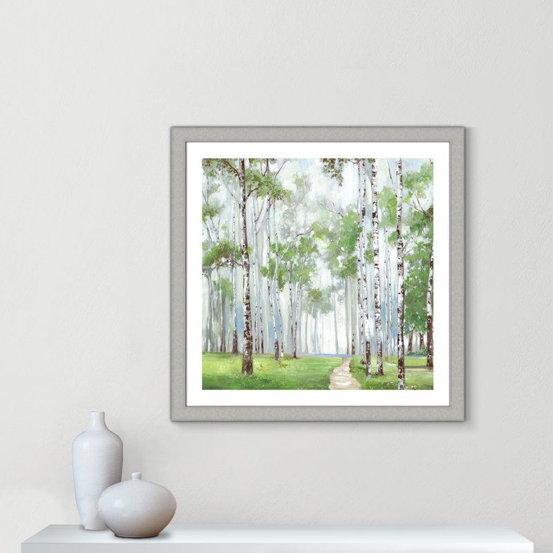 Quiet Path Quiet Path - reproduction de cadre photo, H 25 po x l 25 po x P 1,25 po, Encadrement argent brossé