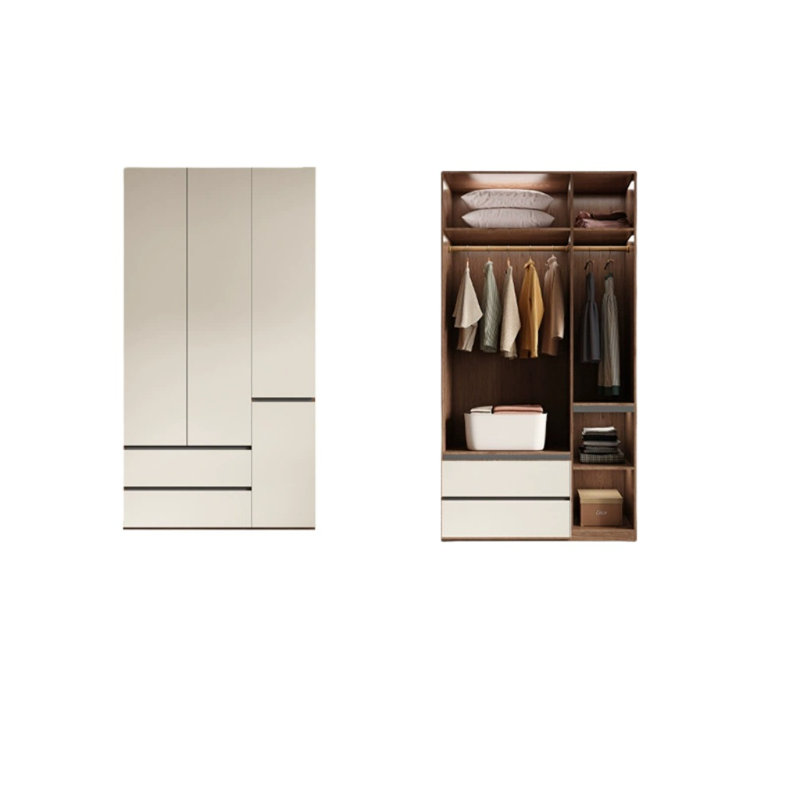 Simple Solid Color Wardrobe, 94.49" H x 47.24" W x 23.62" D