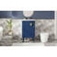 Meuble-lavabo élégant avec lavabo en céramique et poignées en demi-lune-707395809
