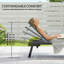 Chaise longue réglable à 5 positions, gris