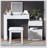 3-In-1 Makeup Vanity Desk With Flip-Top Mirror, LED Lighting, Adjustable Length & Ample Drawers - Stylish Multi-Functional Dressing Table For Home-1596933367