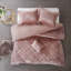 Ensembles de literie en velours luxueux, polyester rosé, confort de chambre glamour