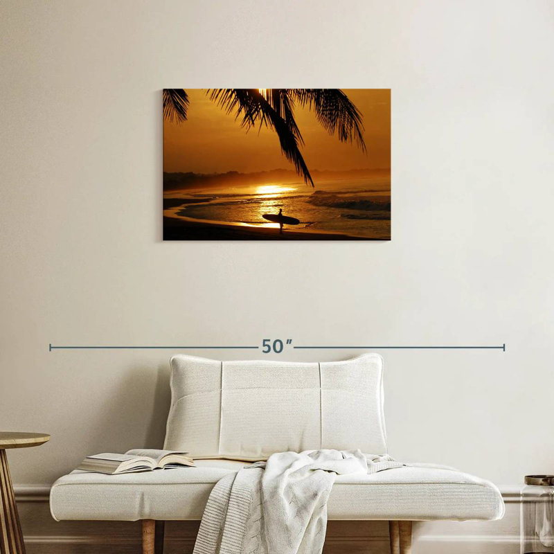 Gillard Sunset Gold Surfer, H 20 po x l 30 po
