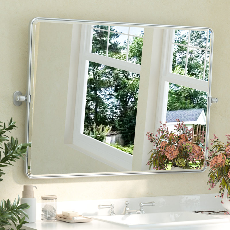 Miroir Parren, 40 po x 30 po, Noir mat