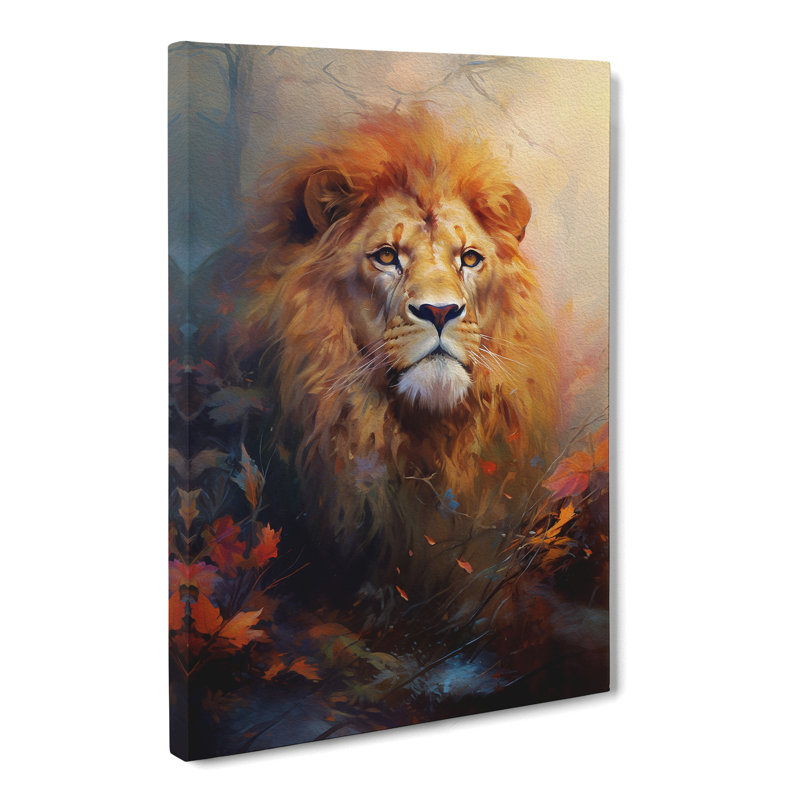 Lion Romanticism - Wrapped Canvas Print, 60cm H x 40cm W x 3cm D