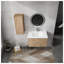 Meuble-lavabo mural 30 po avec lavabo et armoire d'appoint imitation chêne