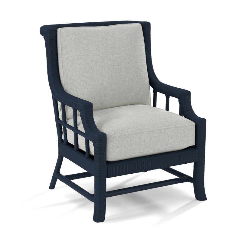 Lafayette Armchair, Navy, Denim Stripe, 0206-61