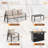 Clean-Line Aluminum Outdoor 7-Person Patio sofa Set with Fire Pit & Coffee Table-202417648-202417661
