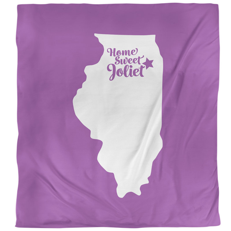 Housse de couette simple illinois Joliet, Housse de couette pour lit simple, Violet, Microfibre