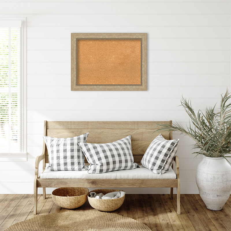 Astor Wall Mounted Bulletin Board, 25" H x 33" W x 1" D, Silver