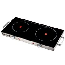 Megachef Ceramic Infrared Double Cooktop, 25 Inch, Black