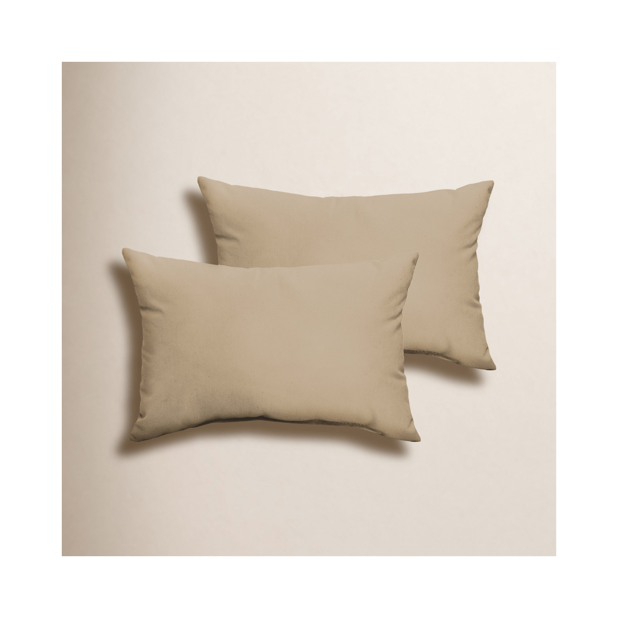 Almeda Indoor/Outdoor Lumbar Throw Pillow, 14" x 24", Fresco Tan