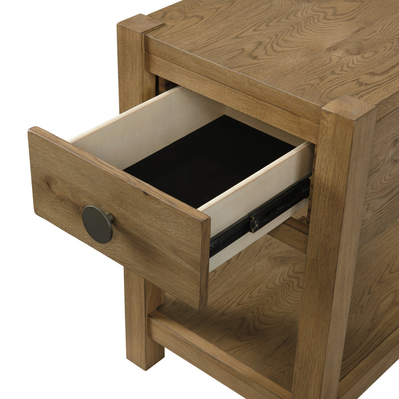 Needham 1 - Drawer 16" Wide End Table with Power