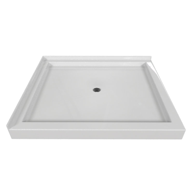 Signature 48'' W 42'' D Rectangular Double Shower Base, White