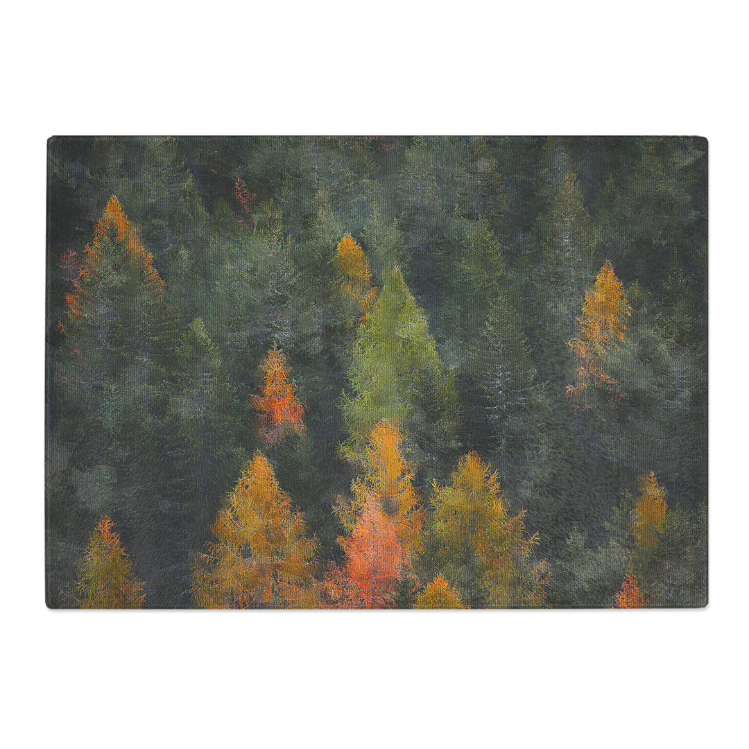 Tempered Glass Pointed Trees Chopping Board