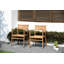 Ensemble de 2 chaises de patio empilables en teck massif