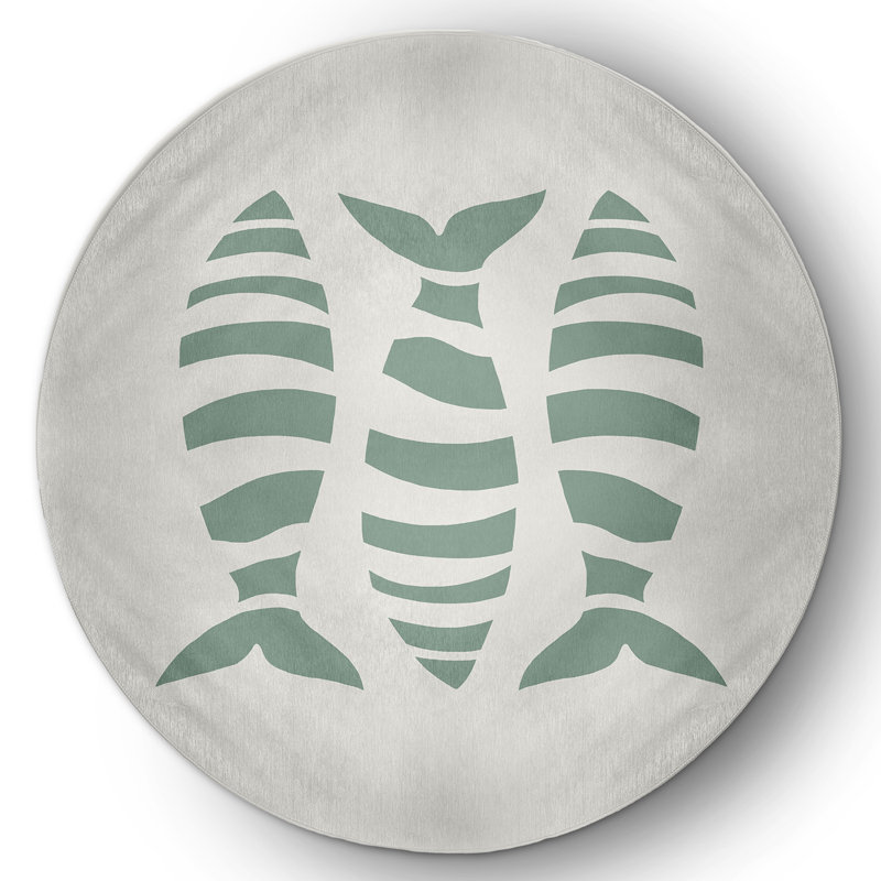 Mappsville Chenille Animal Print Indoor / Outdoor Rug, Round 5'