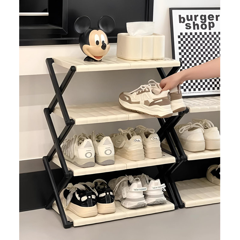 Range-chaussures pliable simple, range-chaussures multicouches