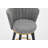 Counter Height Bar Stools Set Of 2, 360° Swivel Upholstered Barstools With Backs And Metal Legs, 26" H Seat Height, Velvet Fabric,Goldy Footrest-803374688