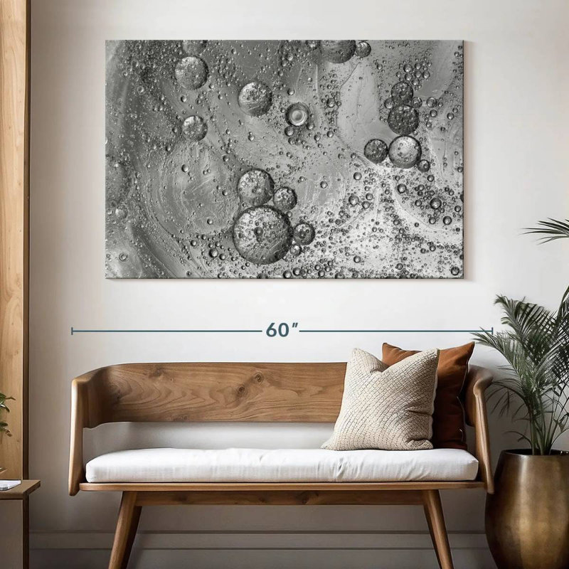 Water Droplets Silver Abstract