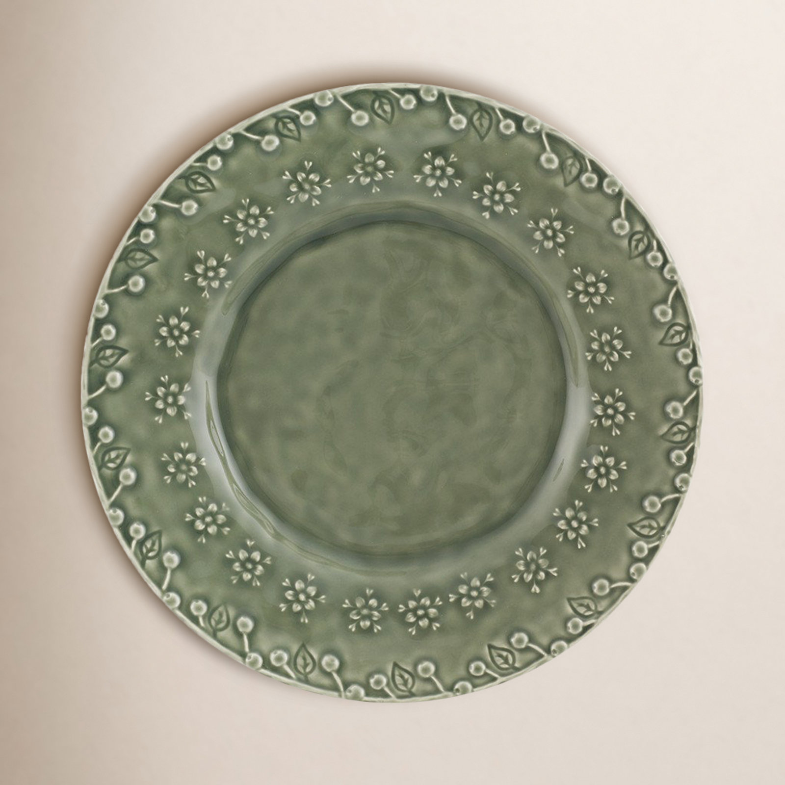 Flora 9" Salad Plate, Gray