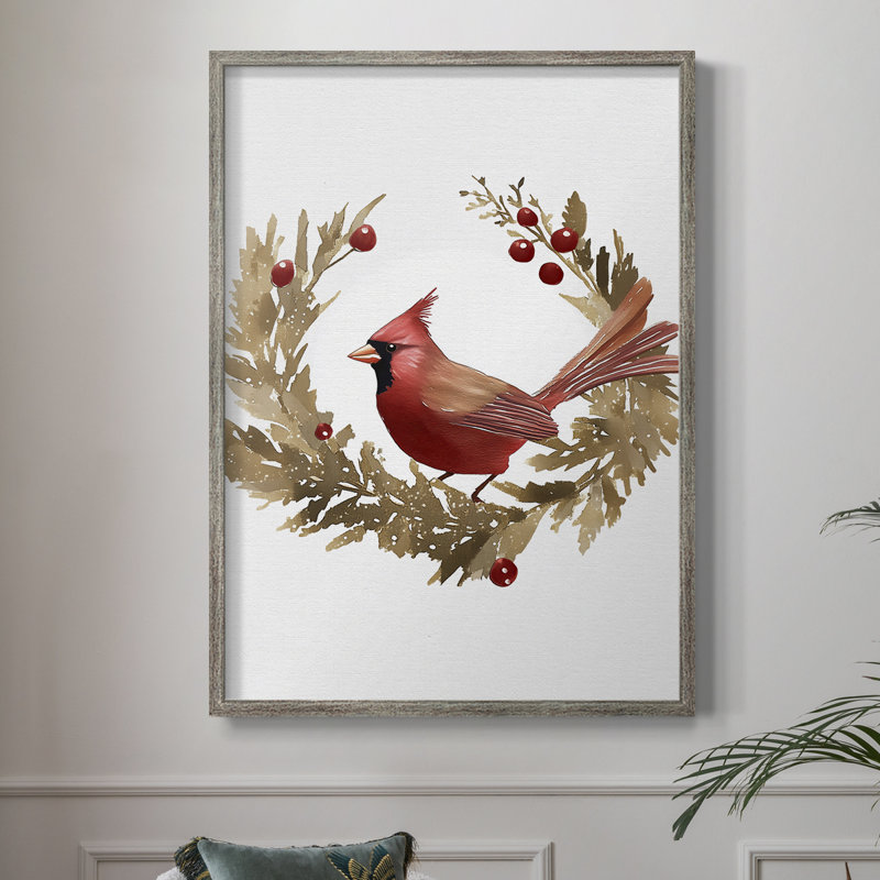 «Christmas Holiday Art CMLX III», reproduction d'art encadrée - bois massif XMA171743, H 15 po x l 12 po