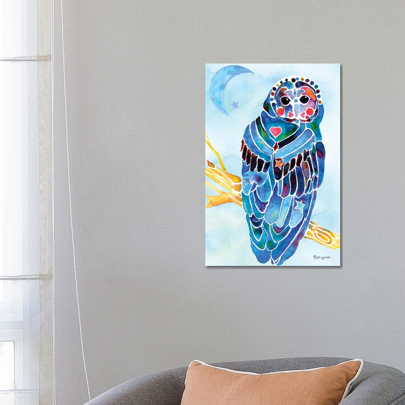 Owl Minocom by Jo Lynch - Wrapped Canvas Gallery-Wrapped Canvas Giclée