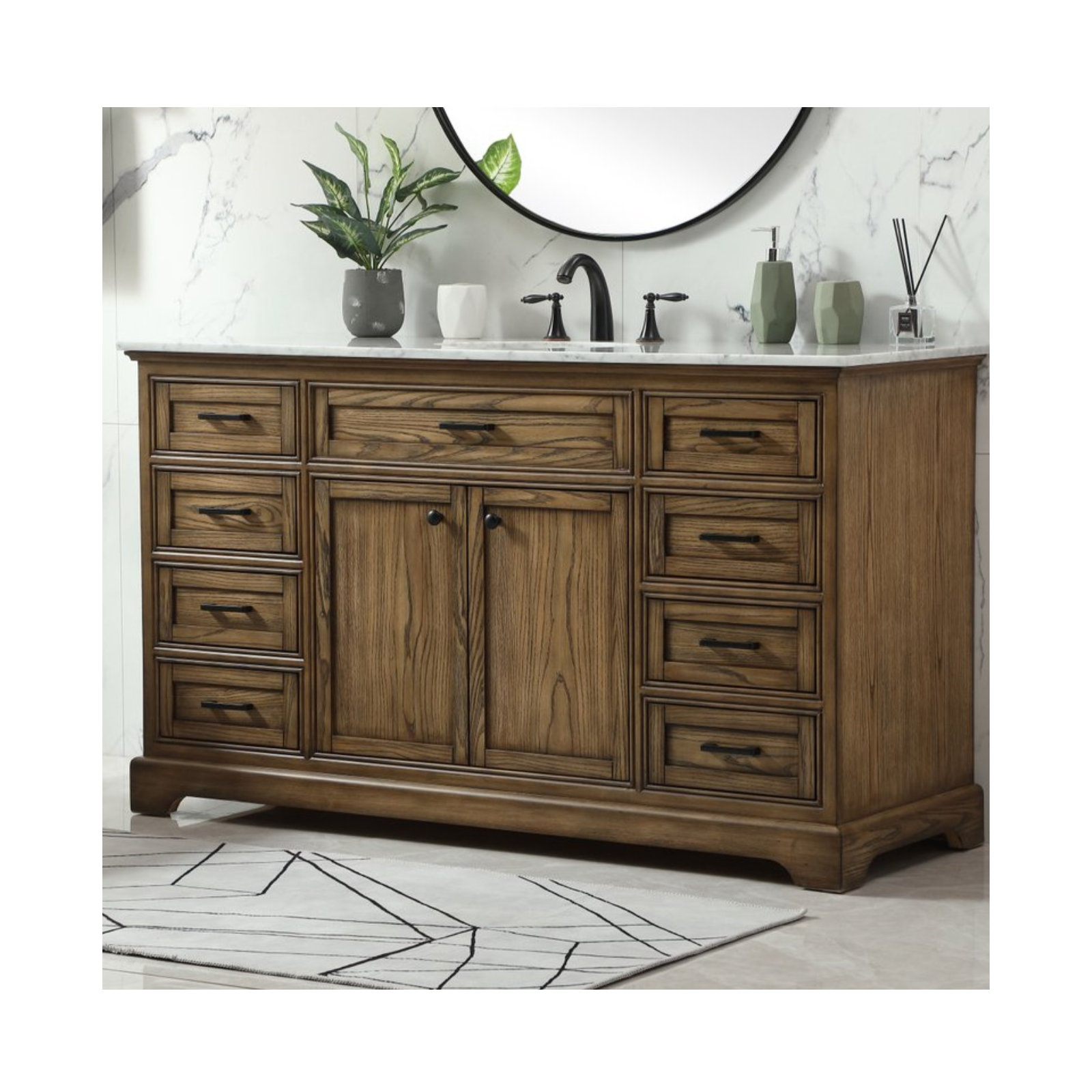 Hermes 60'' Single Bathroom Vanity, Driftwood