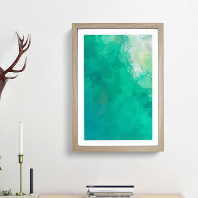 Green Ocean in Abstract - Picture Frame Graphic Art Print
