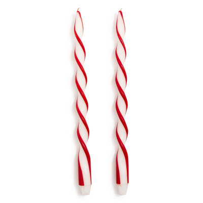 Ensemble de bougies rouges Red Twist Taper de 2 à 15,75 po