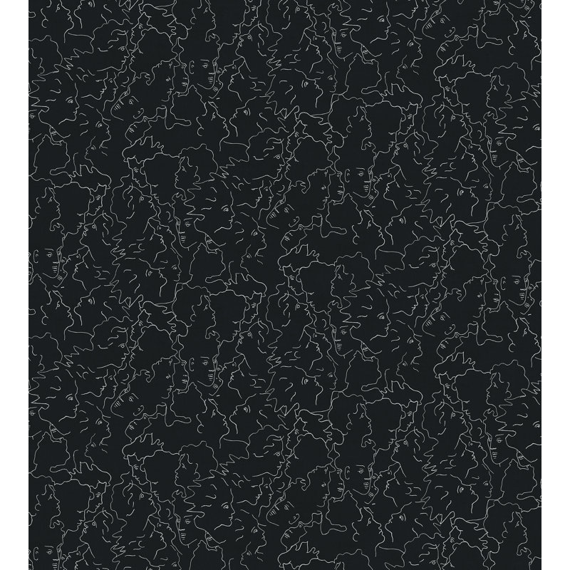 The Wall - Jean Cocteau Abstract Wallpaper Double Roll, Ardoise