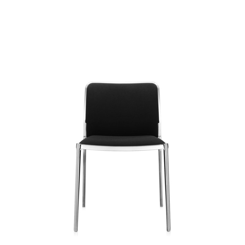 Audrey Soft Armchair, Lycra Beige, Polished Aluminum