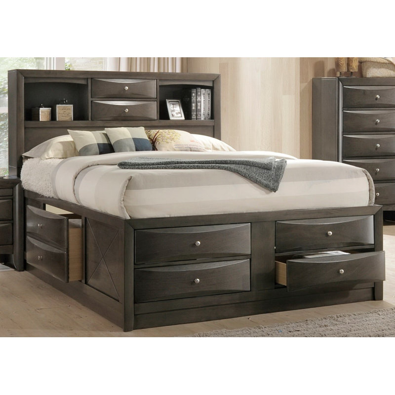 Lochian Storage Standard Bed, Brown, Queen