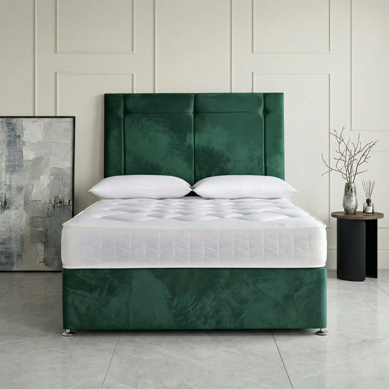 Kingsley Divan Bed, Double, Green