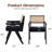 Rattan Dining Chair with Solid Wood Frame-499867112