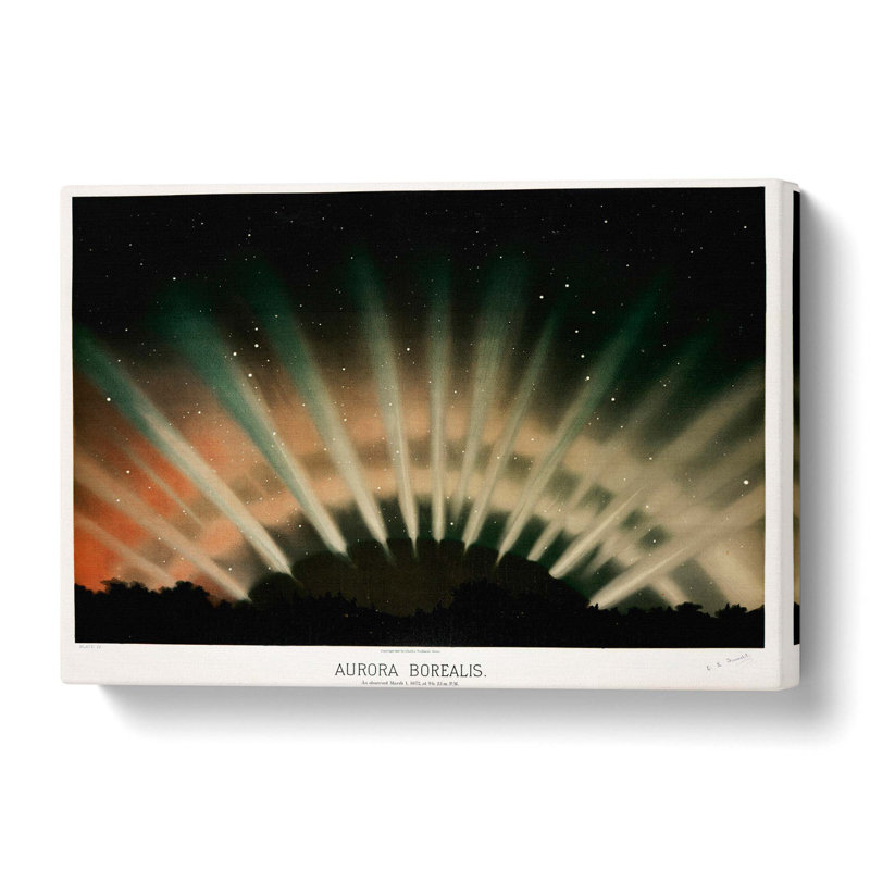 Aurora Borealis - Wrapped Canvas Painting, 35 cm H x 50 cm W
