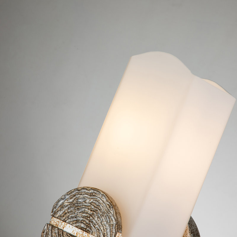 Elan Flush Mounted Sconce, Silver Leaf