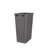 Single Silver 50 Qt. Walnut Bottom Mount Pullout Waste Container w/ (1) Lid and BLUM Soft-Close Slides-50218771-93603880