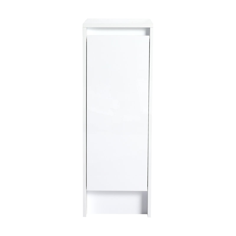 Armoire de rangement autoportante 12 po, portes à fermeture douce, blanc brillant (emballage KD)