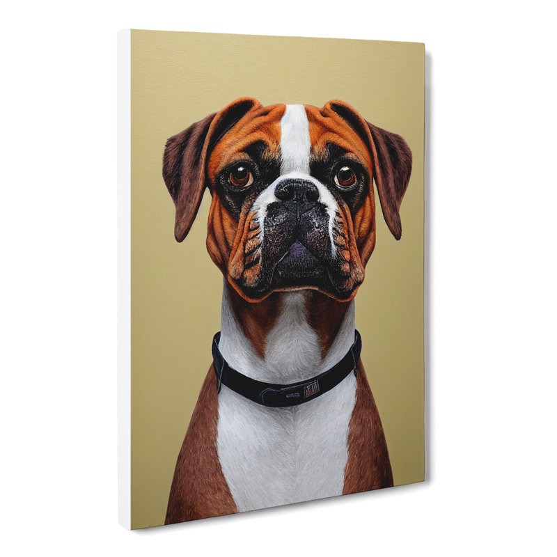 CAN-V0523-290X Boxer Dog Chalk Vol.1 - Wrapped Canvas Print, 50cm H x 35cm W