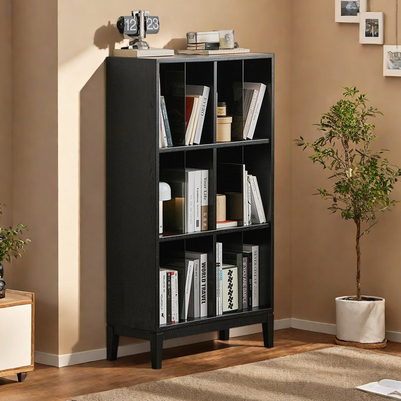 Light luxury black fashionable bookcase