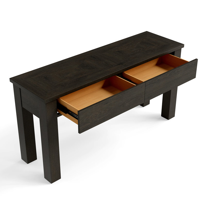 Dutton Console Table, Espresso craquelé